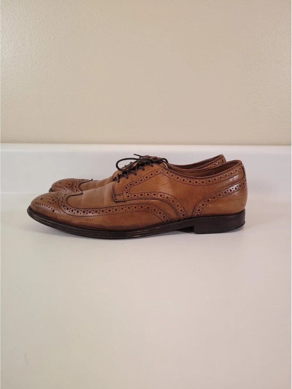 Allen edmonds madison park brown brogue derby shoes 10.5 d